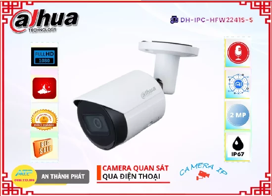 Lắp đặt camera tân phú Camera  Dahua Sắc Nét DH-IPC-HFW2241S-S