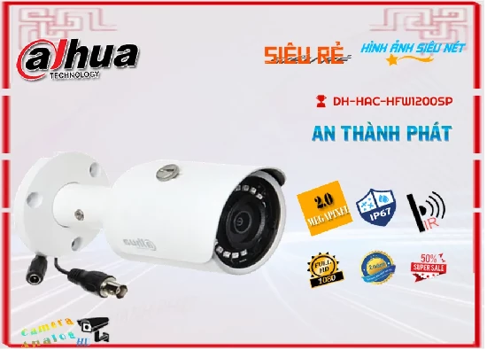 Lắp đặt camera tân phú Camera DH-HAC-HFW1200SP  Dahua