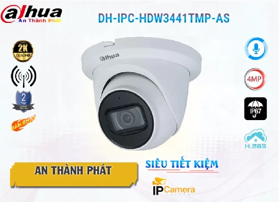 Lắp đặt camera tân phú DH-IPC-HDW3441TMP-AS Camera Thiết kế Đẹp  Dahua