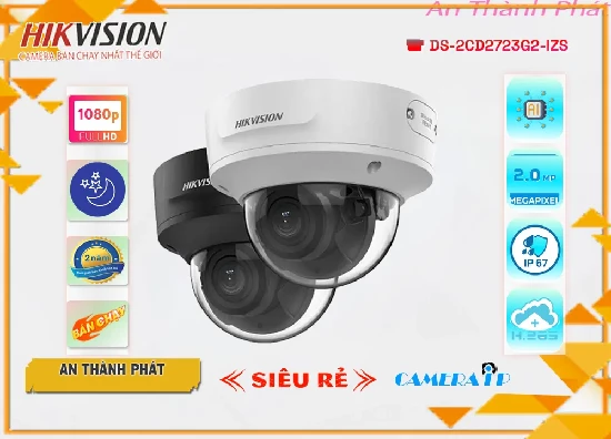 Lắp đặt camera tân phú Camera An Ninh  Hikvision DS-2CD2723G2-IZS Sắc Nét