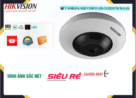 Lắp đặt camera tân phú DS-2CD2955FWD-IS Camera  Hikvision Giá rẻ