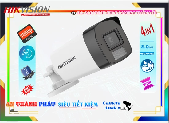Lắp đặt camera tân phú DS-2CE17D0T-EXLF Camera  Hikvision Giá rẻ
