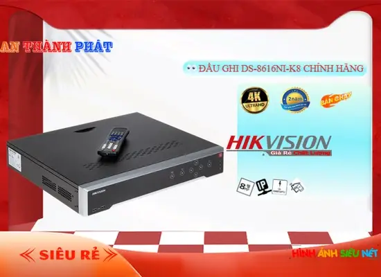 Lắp đặt camera tân phú Đầu ghi Hikvision DS-8616NI-K8 Mẫu Đẹp