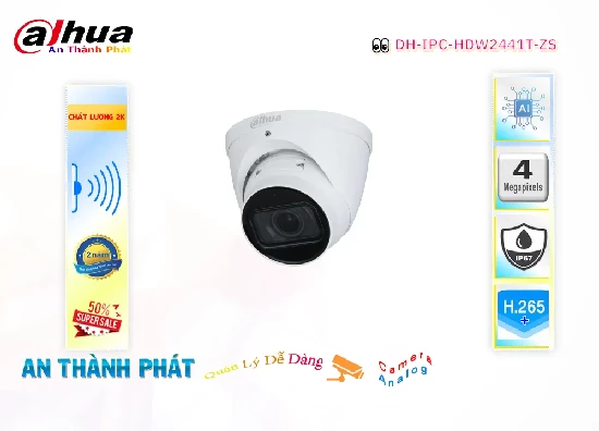 Lắp đặt camera tân phú DH-IPC-HFW2441TP-ZS Camera Sắc Nét  Dahua
