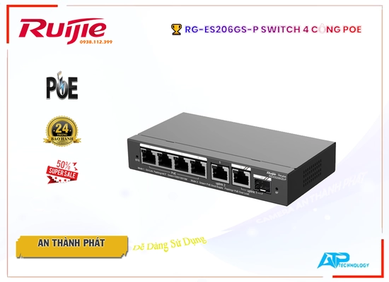 Hãng Ruijie RG-ES206GS-P Modum Mạng,Giá RG-ES206GS-P,Giá kỹ thuật RG-ES206GS-P, Bán Lỗ,RG-ES206GS-P tốt nhất,Giá Bán RG-ES206GS-P,Địa Chỉ Bán RG-ES206GS-P,thông số RG-ES206GS-P, sale mạnh,RG-ES206GS-P Giá Khuyến Mãi,RG-ES206GS-P Tiết kiệm,công nghê RG-ES206GS-P,RG-ES206GS-P Công Nghệ Mới,RG-ES206GS-P mới,Bán giá rẻ RG-ES206GS-P