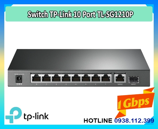 Lắp đặt camera Switch 10 Cổng TP-Link TL-SG1210P