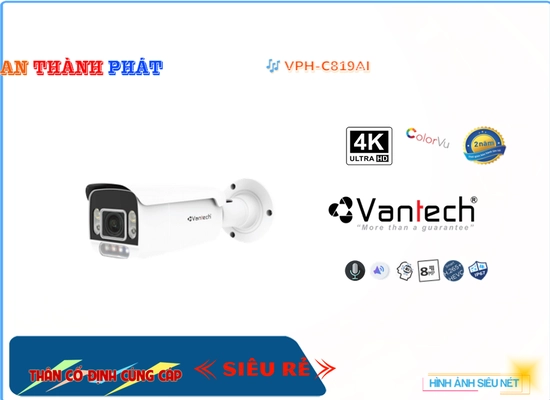 Lắp đặt camera tân phú VPH-C819AI Camera VanTech Giá tốt