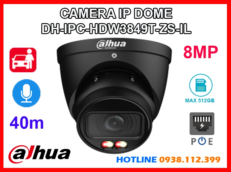 Lắp đặt camera Camera Dahua DH-IPC-HDW3849T-ZS-IL (8MP)