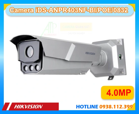 Lắp đặt camera Camera HikVision iDS-ANPR403NF-BI/POE/0832 Nhận Diện Biển Số Xe