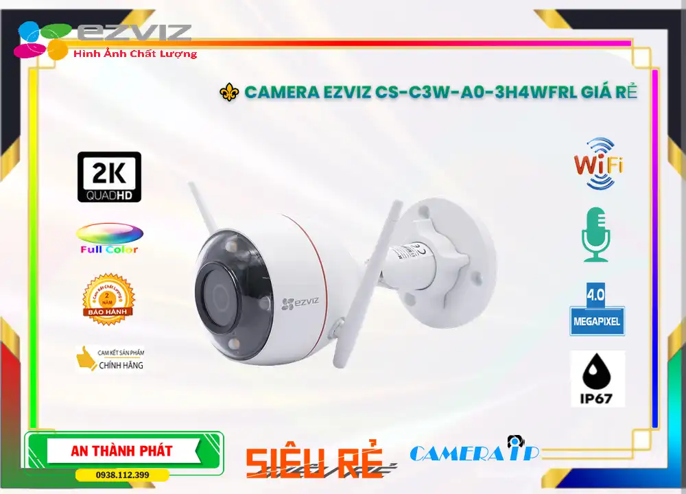 Camera IP Wifi EZVIZ CS-C3W-A0-3H4WFRL 4.0MP Camera IP Wifi EZVIZ CS-C3W-A0-3H4WFRL 4.0MP