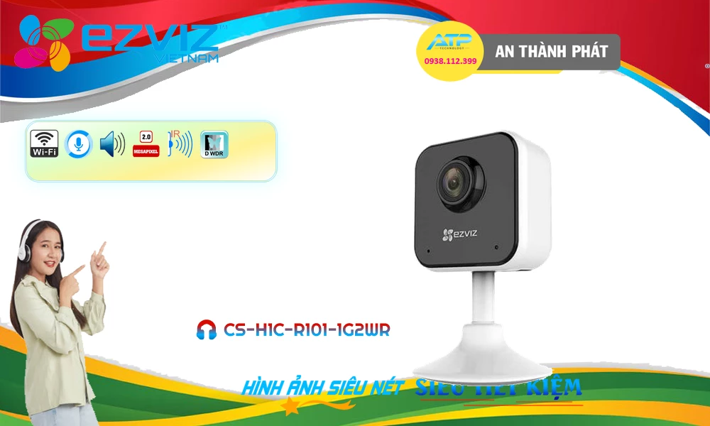 Camera Wifi Ezviz CS-H1c-R101-1G2WR