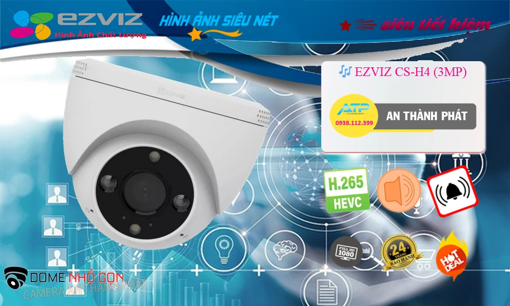 ⤿  Camera Wifi Không Dây CS-H4 (3MP) Công Nghệ Mới