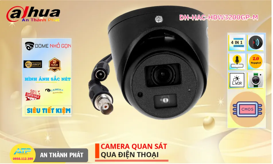 ➠  DH-HAC-HDW3200GP-M sắc nét Dahua