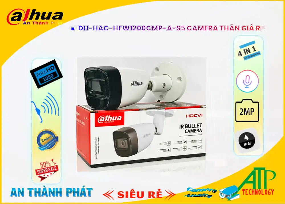 DH-HAC-HFW1200CMP-A-S5 sắc nét Dahua