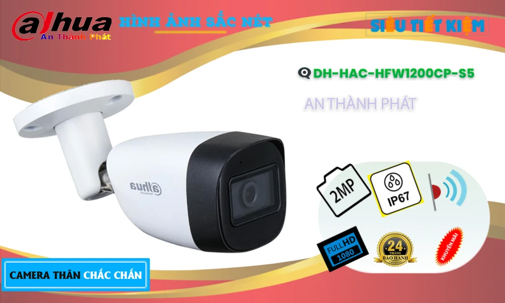 DH-HAC-HFW1200CP-S5 sắc nét Dahua DH-HAC-HFW1200CP-S5 sắc nét Dahua