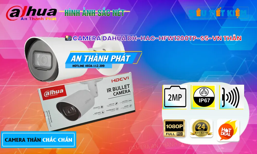 DH-HAC-HFW1200TP-S5-VN sắc nét Dahua