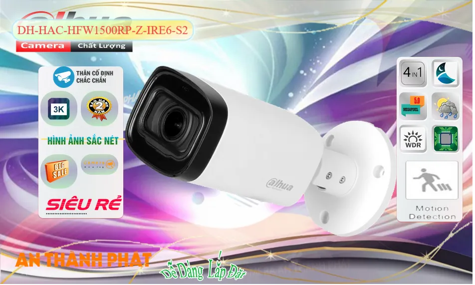 DH-HAC-HFW1500RP-Z-IRE6-S2 sắc nét Dahua