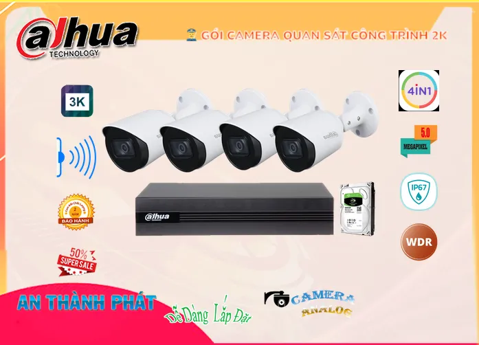 Gói camera quan sát công trình 2k Gói camera quan sát công trình 2k Dịch vụ lắp camera an ninh Gói camera quan sát công trình 2k