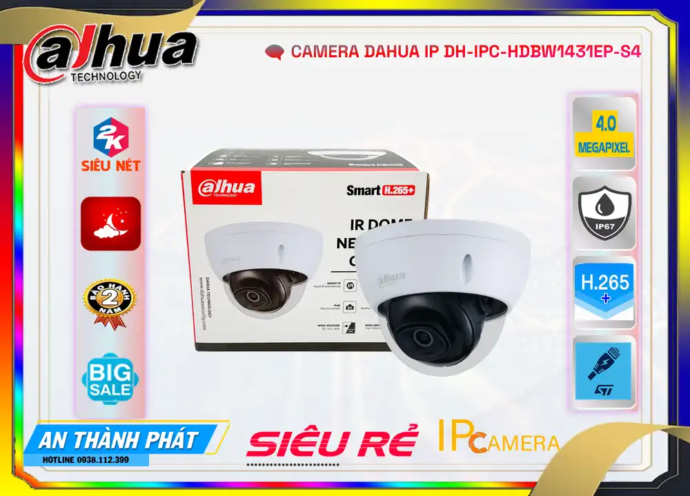DH-IPC-HDBW1431EP-S4 sắc nét Dahua