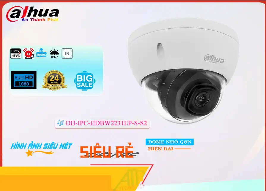 DH-IPC-HDBW2231EP-S-S2 sắc nét Dahua DH-IPC-HDBW2231EP-S-S2 sắc nét Dahua