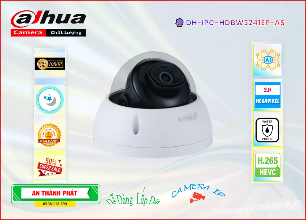 DH-IPC-HDBW3241EP-AS sắc nét Dahua DH-IPC-HDBW3241EP-AS sắc nét Dahua