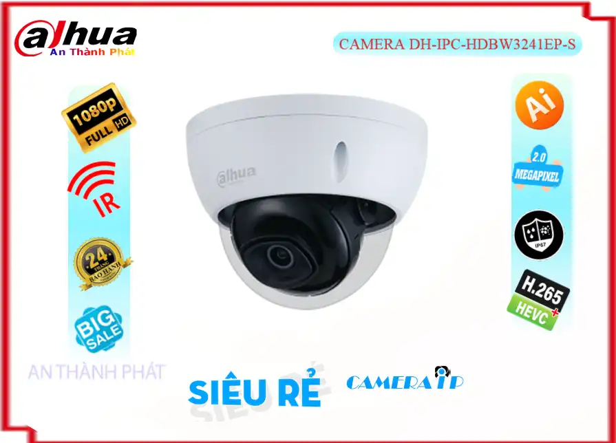 ➠  DH-IPC-HDBW3241EP-S sắc nét Dahua