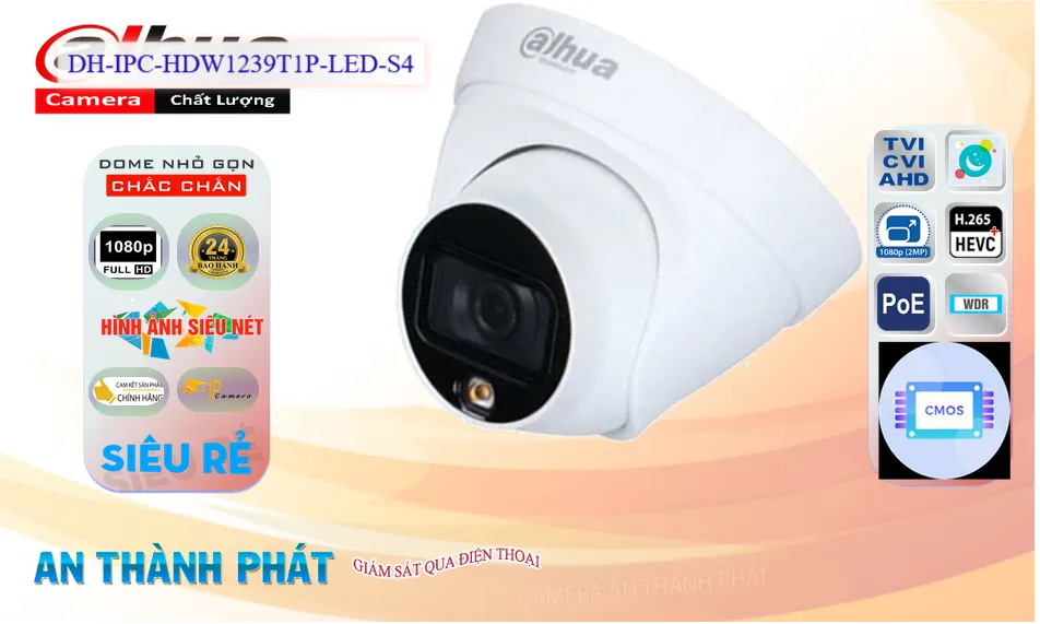 DH-IPC-HDW1239T1P-LED-S4 sắc nét Dahua DH-IPC-HDW1239T1P-LED-S4 sắc nét Dahua