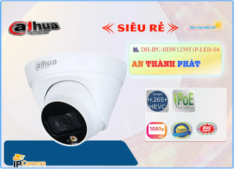 DH-IPC-HDW1239T1P-LED-S4 sắc nét Dahua DH-IPC-HDW1239T1P-LED-S4 sắc nét Dahua