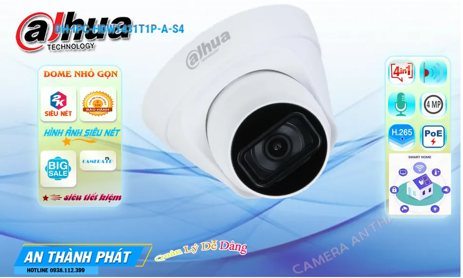 DH-IPC-HDW1431T1P-A-S4 sắc nét Dahua DH-IPC-HDW1431T1P-A-S4 sắc nét Dahua