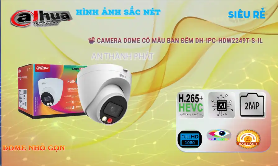 DH-IPC-HDW2249T-S-IL sắc nét Dahua DH-IPC-HDW2249T-S-IL sắc nét Dahua