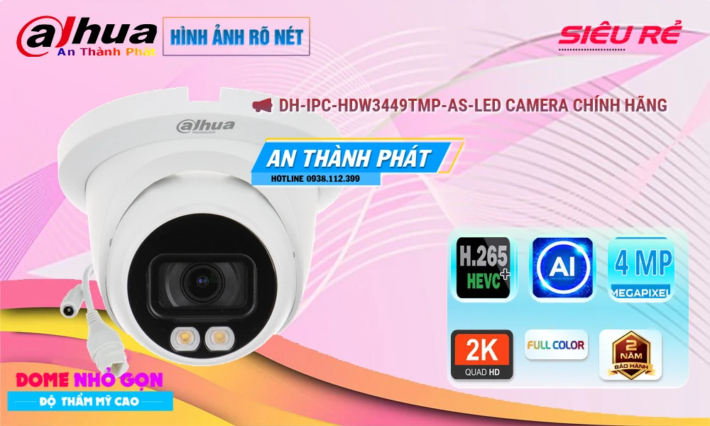 DH-IPC-HDW3449TMP-AS-LED sắc nét Dahua