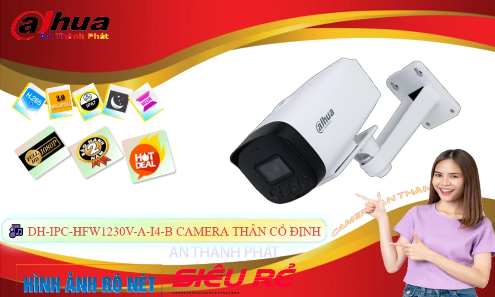 DH-IPC-HFW1230V-A-I4-B sắc nét Dahua DH-IPC-HFW1230V-A-I4-B sắc nét Dahua