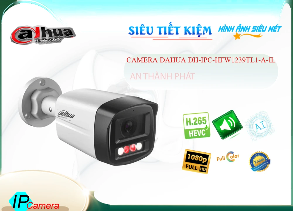 Camera An Ninh Dahua DH-IPC-HFW1239TL1-A-IL Chức Năng Cao Cấp ⤿ Camera IP PoE DH-IPC-HFW1239TL1-A-IL Chức Năng Cao Cấp cho các giải pháp camera giá rẻ