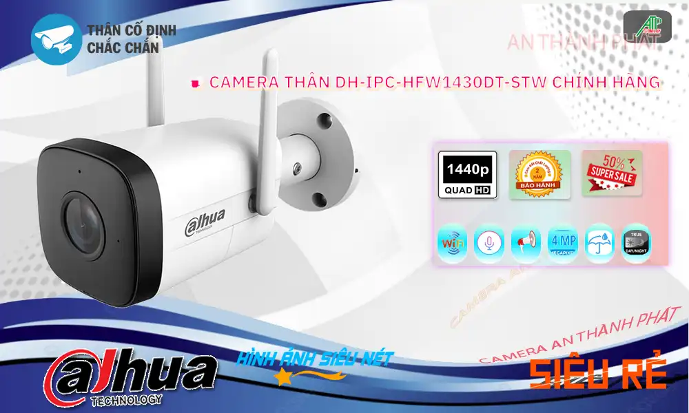 Camera Dahua Sắt Nét DH-IPC-HFW1430DT-STW Camera Dahua Sắt Nét DH-IPC-HFW1430DT-STW