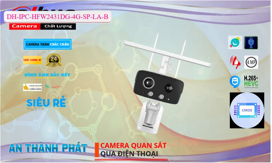 DH-IPC-HFW2431DG-4G-SP-LA-B sắc nét Dahua ➠