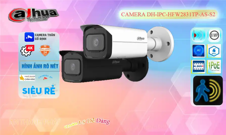 DH-IPC-HFW2831TP-AS-S2 sắc nét Dahua