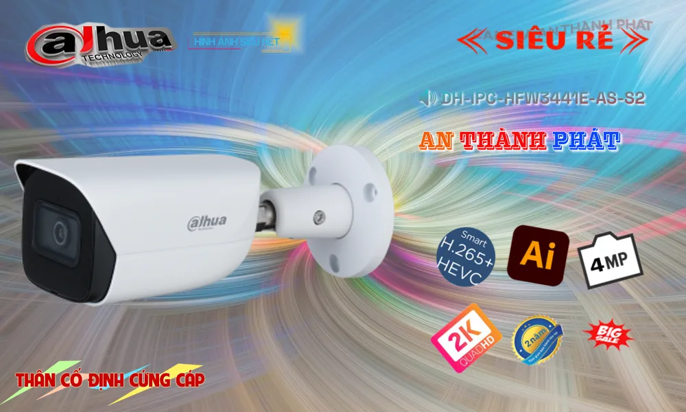 DH-IPC-HFW3441E-AS-S2 sắc nét Dahua ➠