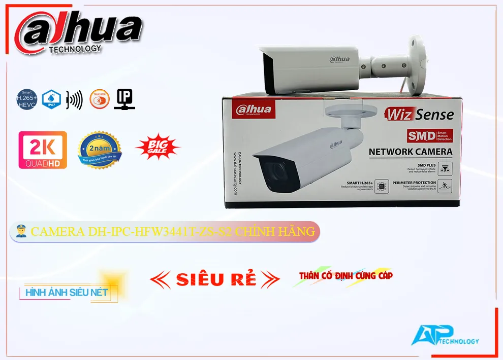 DH-IPC-HFW3441T-ZS-S2 sắc nét Dahua DH-IPC-HFW3441T-ZS-S2 sắc nét Dahua
