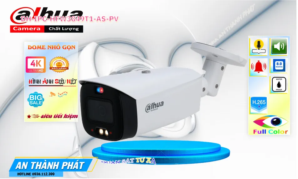 DH-IPC-HFW3849T1-AS-PV sắc nét Dahua DH-IPC-HFW3849T1-AS-PV sắc nét Dahua