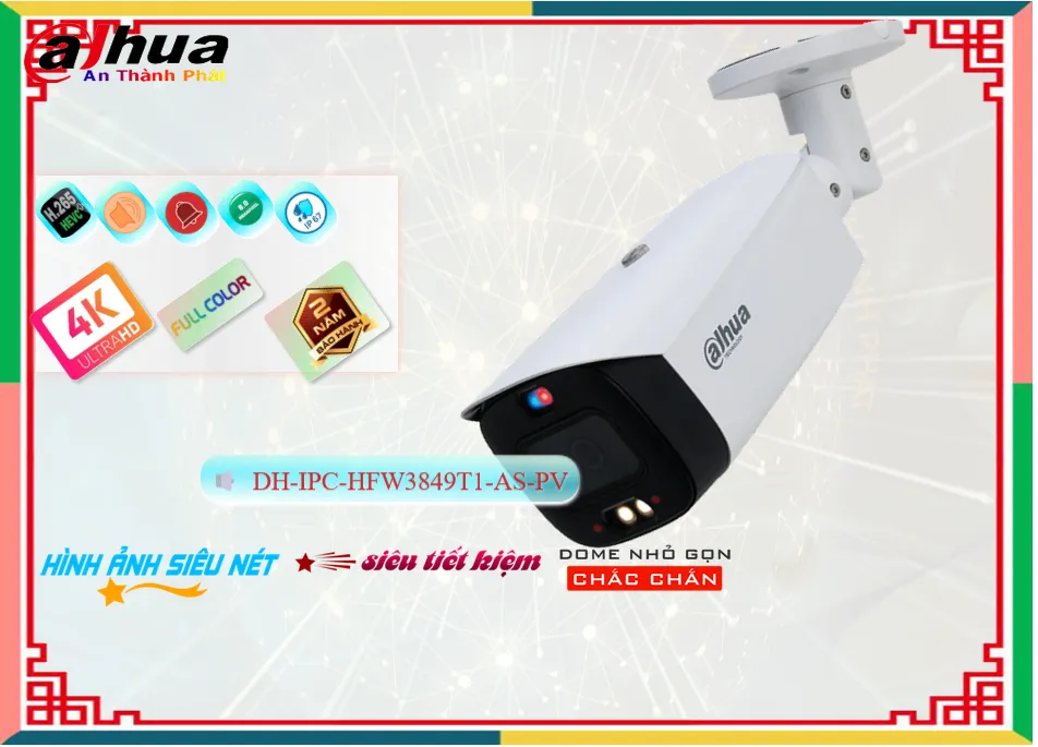 DH-IPC-HFW3849T1-AS-PV sắc nét Dahua DH-IPC-HFW3849T1-AS-PV sắc nét Dahua
