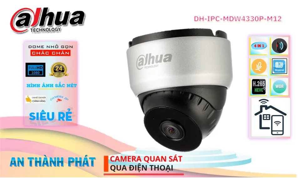 ➠ DH-IPC-MDW4330P-M12 sắc nét Dahua ➠ DH-IPC-MDW4330P-M12 sắc nét Dahua