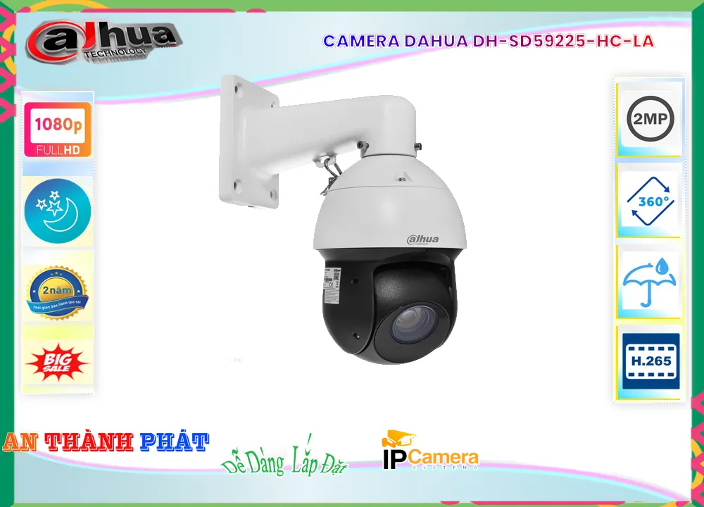 DH-SD59225-HC-LA sắc nét Dahua DH-SD59225-HC-LA sắc nét Dahua