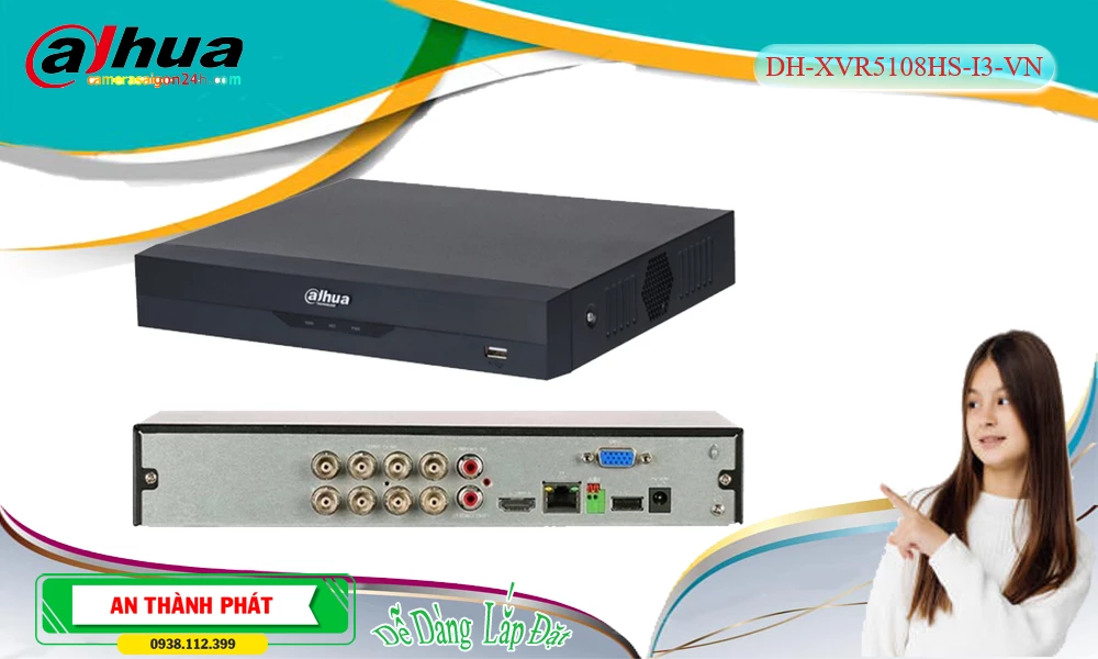 DH-XVR5108HS-I3-VN sắc nét Dahua DH-XVR5108HS-I3-VN sắc nét Dahua