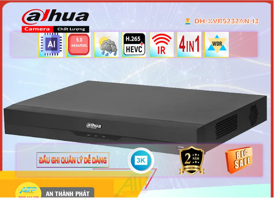 ➠ DH-XVR5232AN-I3 sắc nét Dahua ➠ DH-XVR5232AN-I3 sắc nét Dahua