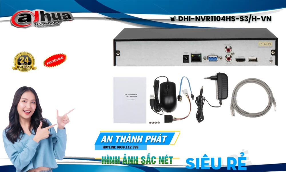 DHI-NVR1104HS-S3-H sắc nét Dahua