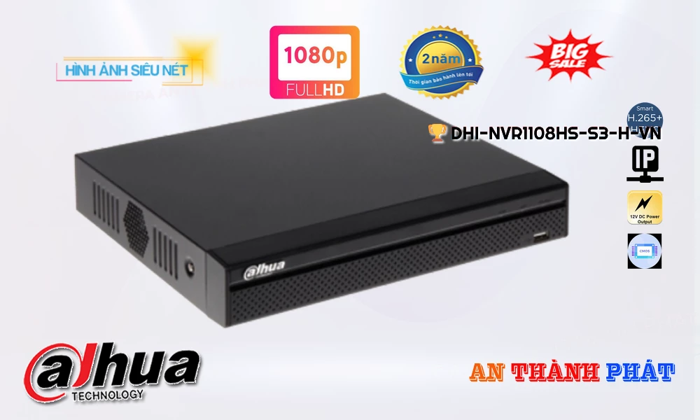 DHI-NVR1108HS-S3/H-VN sắc nét Dahua DHI-NVR1108HS-S3/H-VN sắc nét Dahua