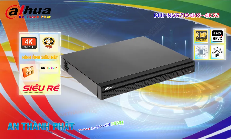DHI-NVR2104HS-4KS2 sắc nét Dahua DHI-NVR2104HS-4KS2 sắc nét Dahua
