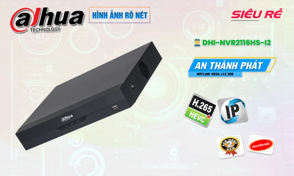 DHI-NVR2116HS-I2 sắc nét Dahua
