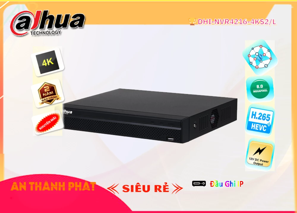 DHI-NVR4216-4KS2/L sắc nét Dahua DHI-NVR4216-4KS2/L sắc nét Dahua