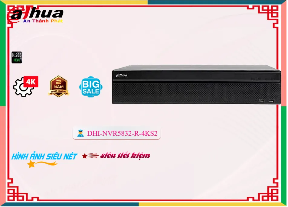 DHI-NVR5832-R-4KS2 sắc nét Dahua DHI-NVR5832-R-4KS2 sắc nét Dahua